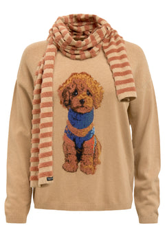 Dudi Unisex Oversize Sweater with Scarf