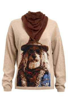 Mignon Unisex Oversize Sweater with Scarf
