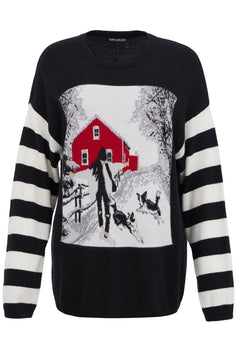 Winter House O Neck Unisex Oversize Sweater