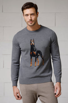Bruno Men's Intarsia Wool Sweater