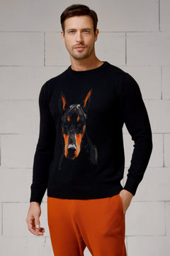 Duke Men's Intarsia Lambswool Sweater