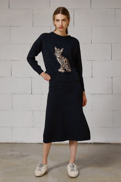Benji Women's Intarsia Lambswool Sweater