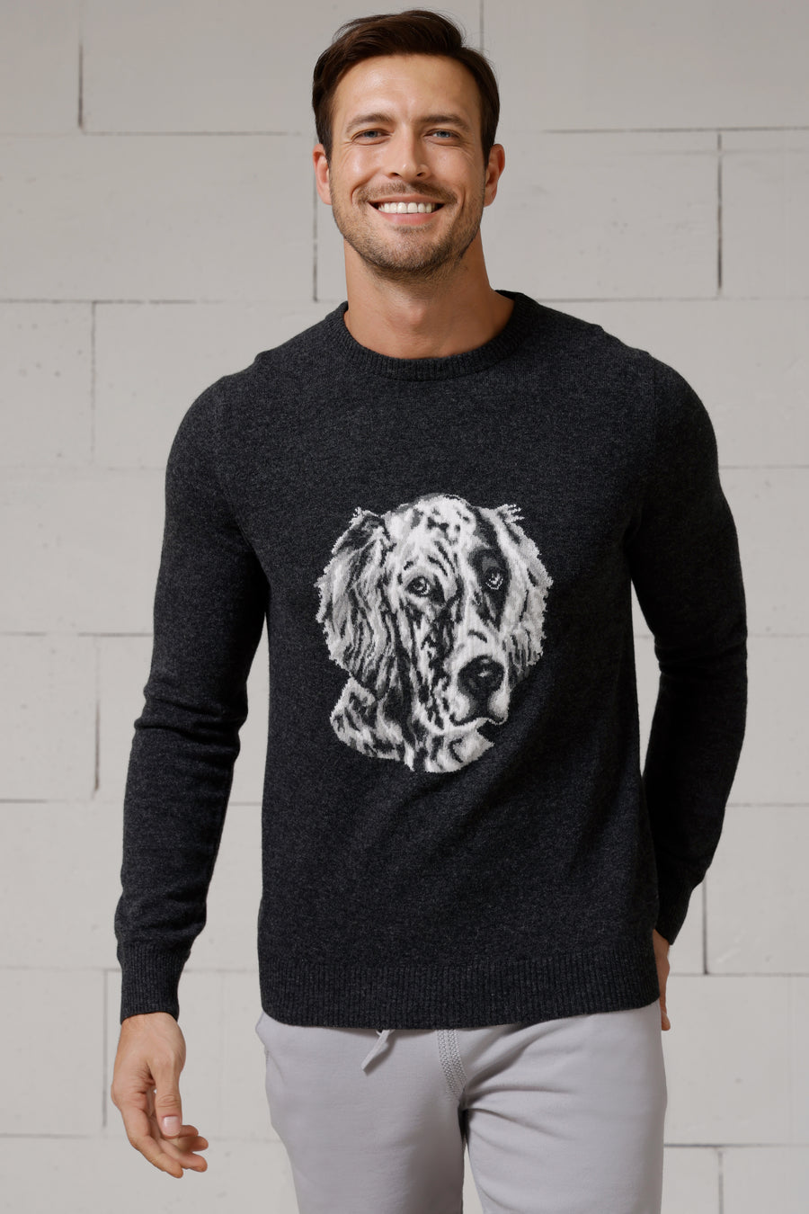 Oliver Men's Intarsia Lambswool Sweater