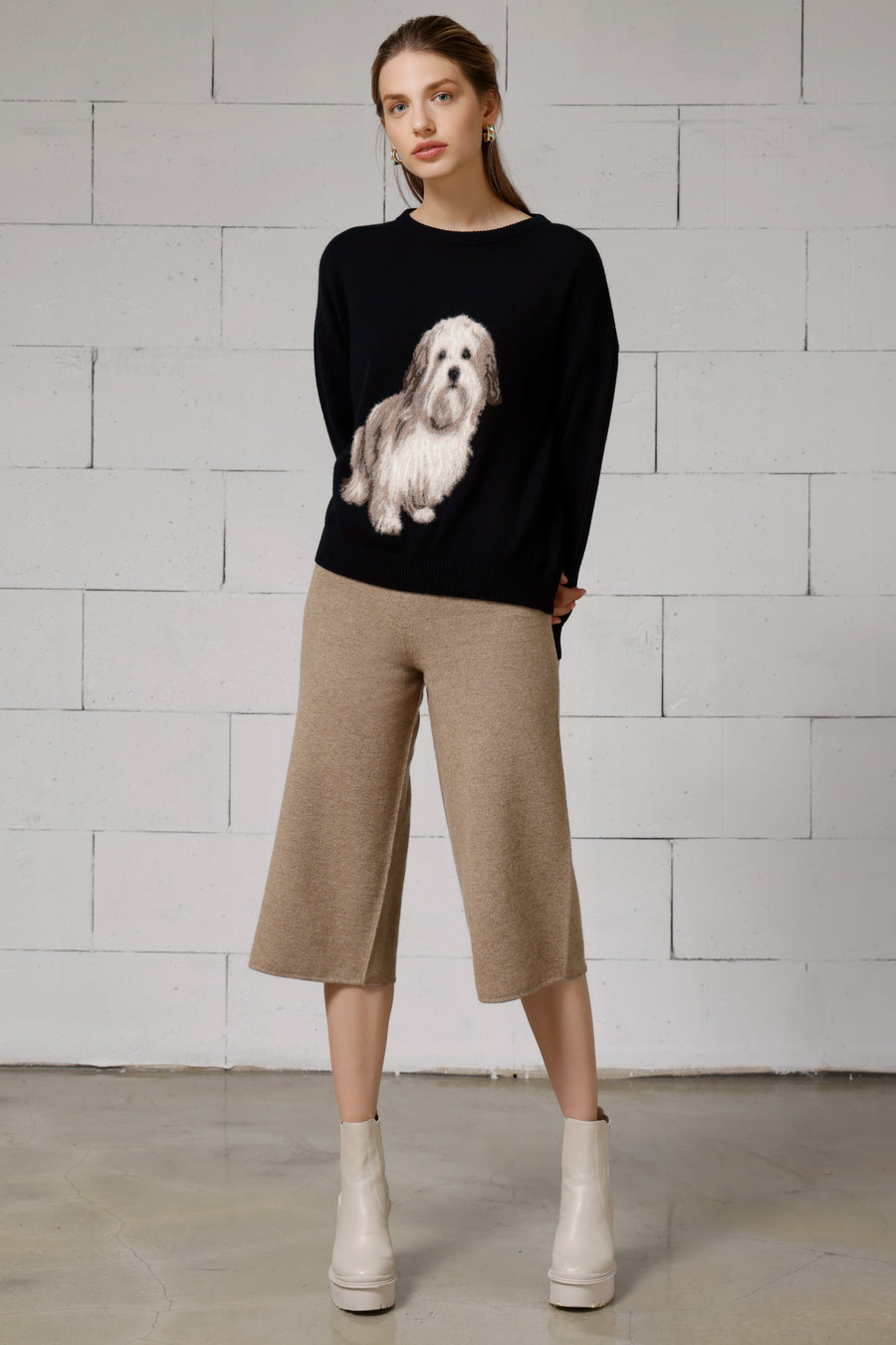 Piko Women's Intarsia Lambswool Sweater