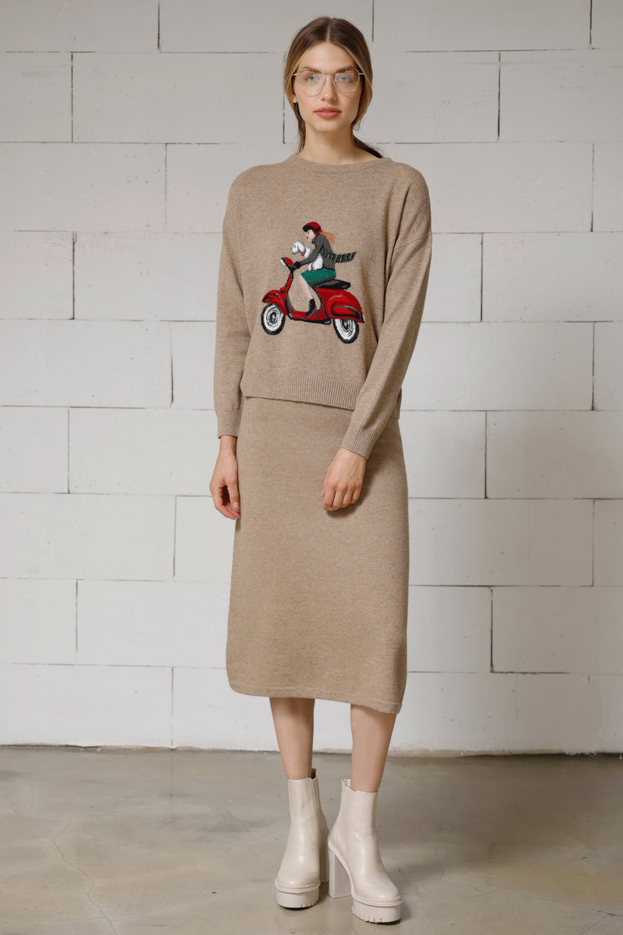 Lola Women's Intarsia Lambswool Sweater