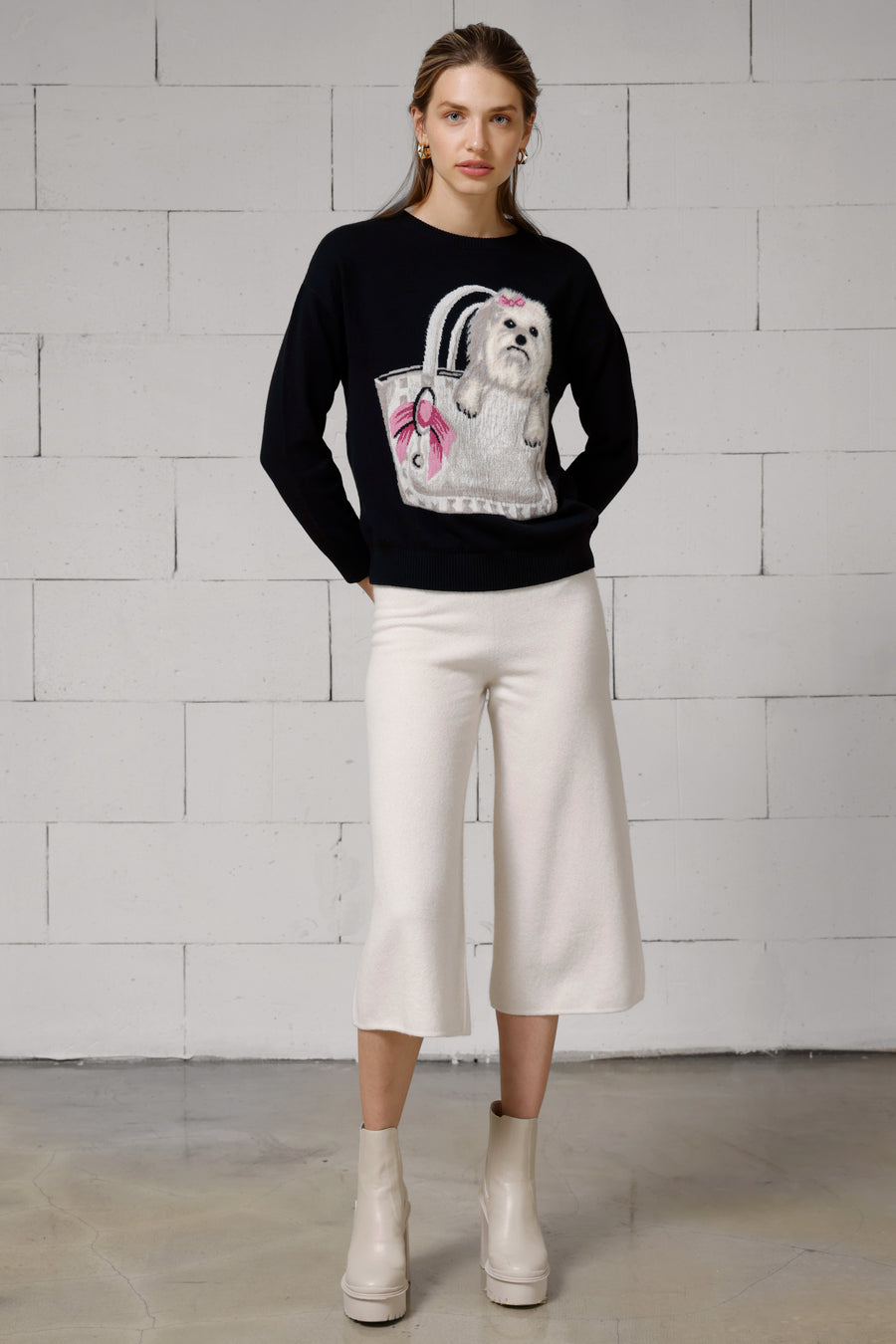Lucy Women's Intarsia Lambswool Sweater