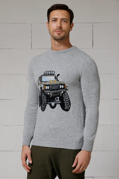 Riley Men's Intarsia Lambswool Sweater