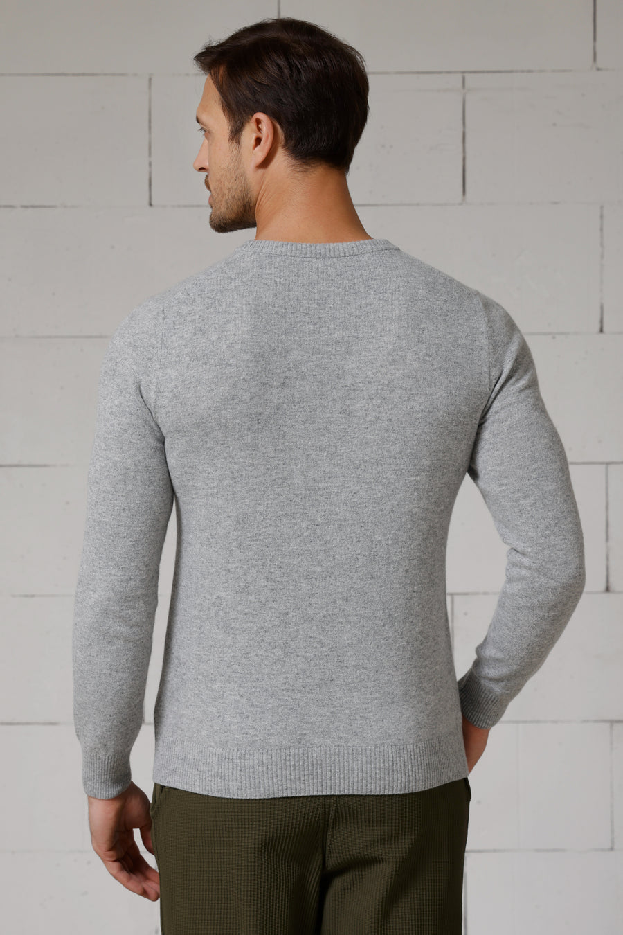 Riley Men's Intarsia Lambswool Sweater