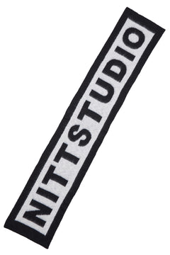 Logo jacquard unisex scarf