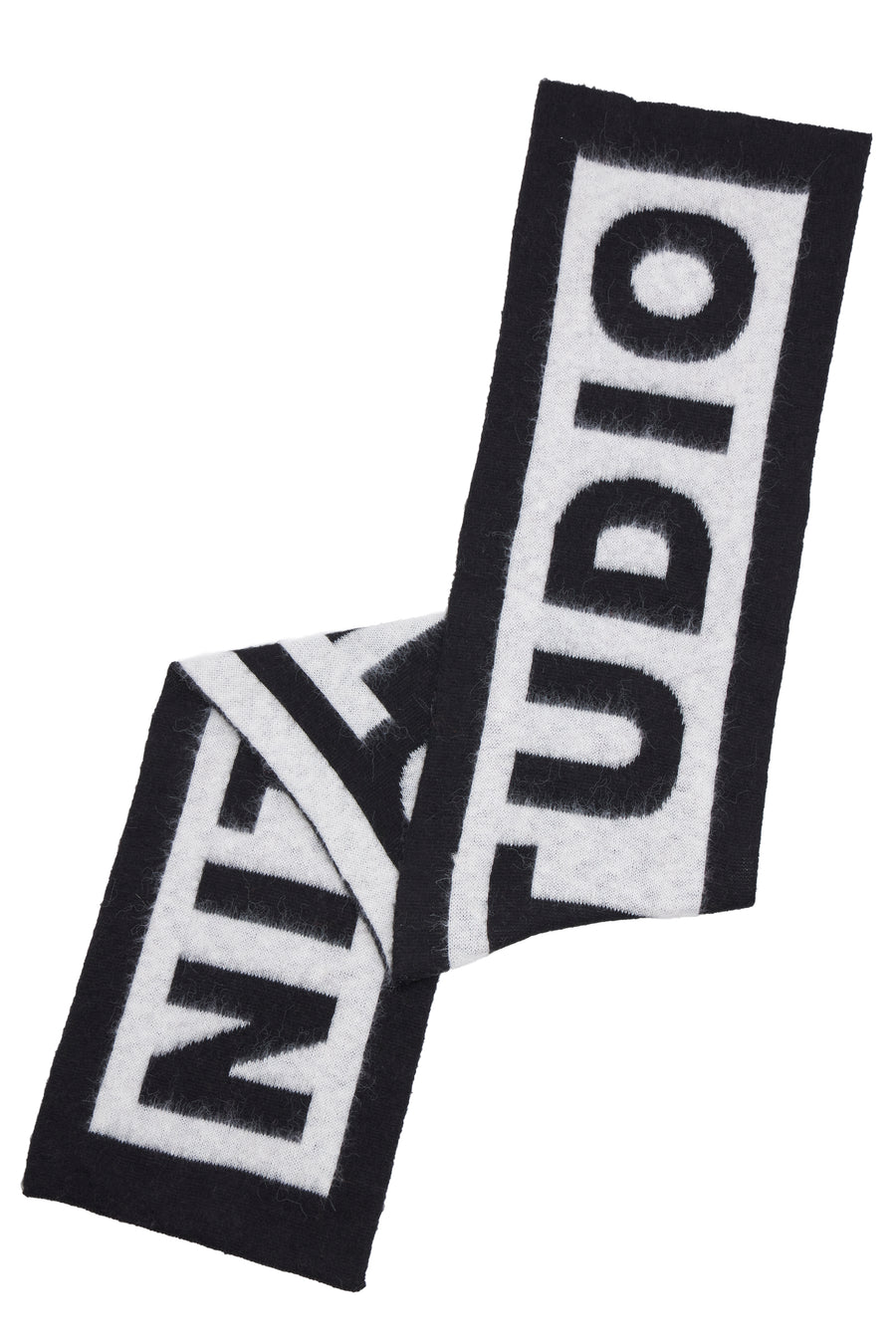 Logo jacquard unisex scarf